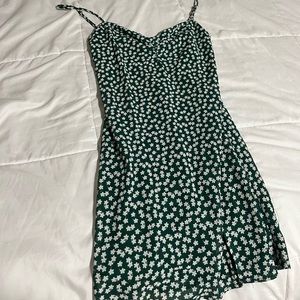 Green mini dress
